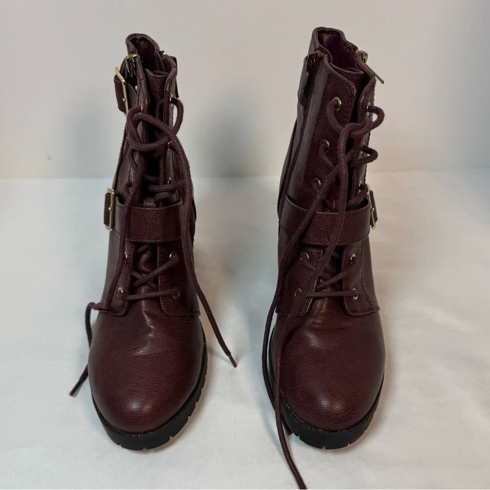 Sun + Stone Wine Ankle Boots 8 1/2 M